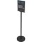 Deflecto Magnetic Sign Stand, Dual Sided, 13"x13"x56", BK DEF692056 - alternate 2
